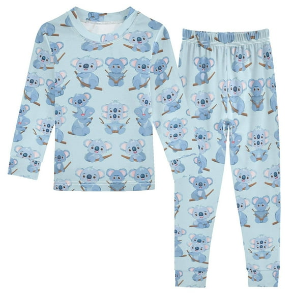 joogoo Cute Koalas 2 Piece Long Sleeve Tee and Pants Cotton Pajama Set 5Y