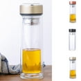 thumbnail image 4 of 320ML High-Borosilicate Glass Water Bottle with Filter Double Layer Resistant Tea Coffee Bottle black, 4 of 9