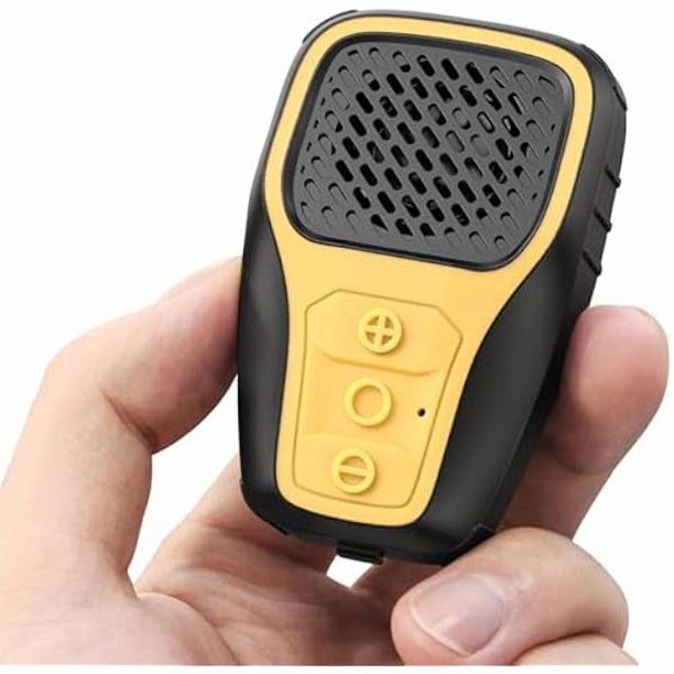 wonima11 Wearable Bluetooth Speaker, Clip-on Wireless Portable Speakers with Siri/Google Assistant, IP67 Waterproof Clip Mini Speaker Supports Voice Command, for Work/Home/Outdoor(Yellow)
