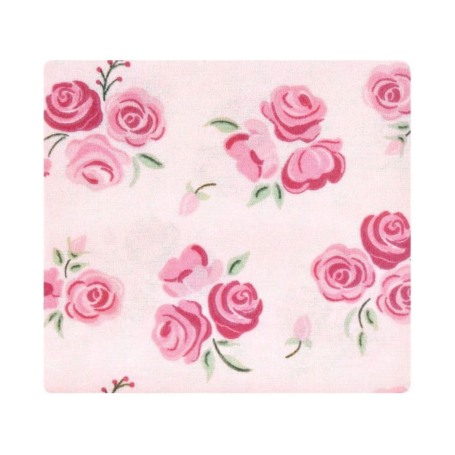 Hudson Baby Infant Girl Cotton Flannel Receiving Blankets Bundle, Blush Rose, One Size