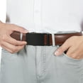 thumbnail image 2 of JASGOOD Men Ratchet Belt Strap Wide 30MM 1.18", Brown Replacement Leather Belt, 2 of 7
