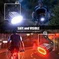 thumbnail image 2 of Bike Lights for Night Riding, USB Rechargeable Bike Light Front and Back, IPX5 Waterproof Bicycle Light, 4+6 Modes Bike Headlight and Tail Light Set, 1Hrs Fast Charging, Easy to Install, 2 of 10