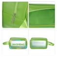 thumbnail image 3 of 1 Pc Women Convenient Clear Cosmetic Bag for Vacation Camping Business Travel Green-M, 3 of 4