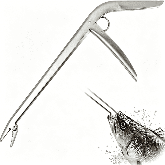 EXLEAF Fish Hook Remover,Stainless Steel Fish Hook Remover Tool,Essential Fishing Pliers with Strong Jaw Grip and Serrated Teeth,Suitable for All Fishing Environments,11-1/2 Inches