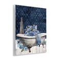 thumbnail image 3 of Stupell Industries Blue Bath Floral Tub Wall Plaque Art design by Kim Allen, 14 x 11, 3 of 7