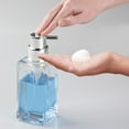 thumbnail image 5 of mDesign Glass Refillable Foaming Soap Dispenser Pump, 2 Pack - Clear/Chrome, 5 of 9