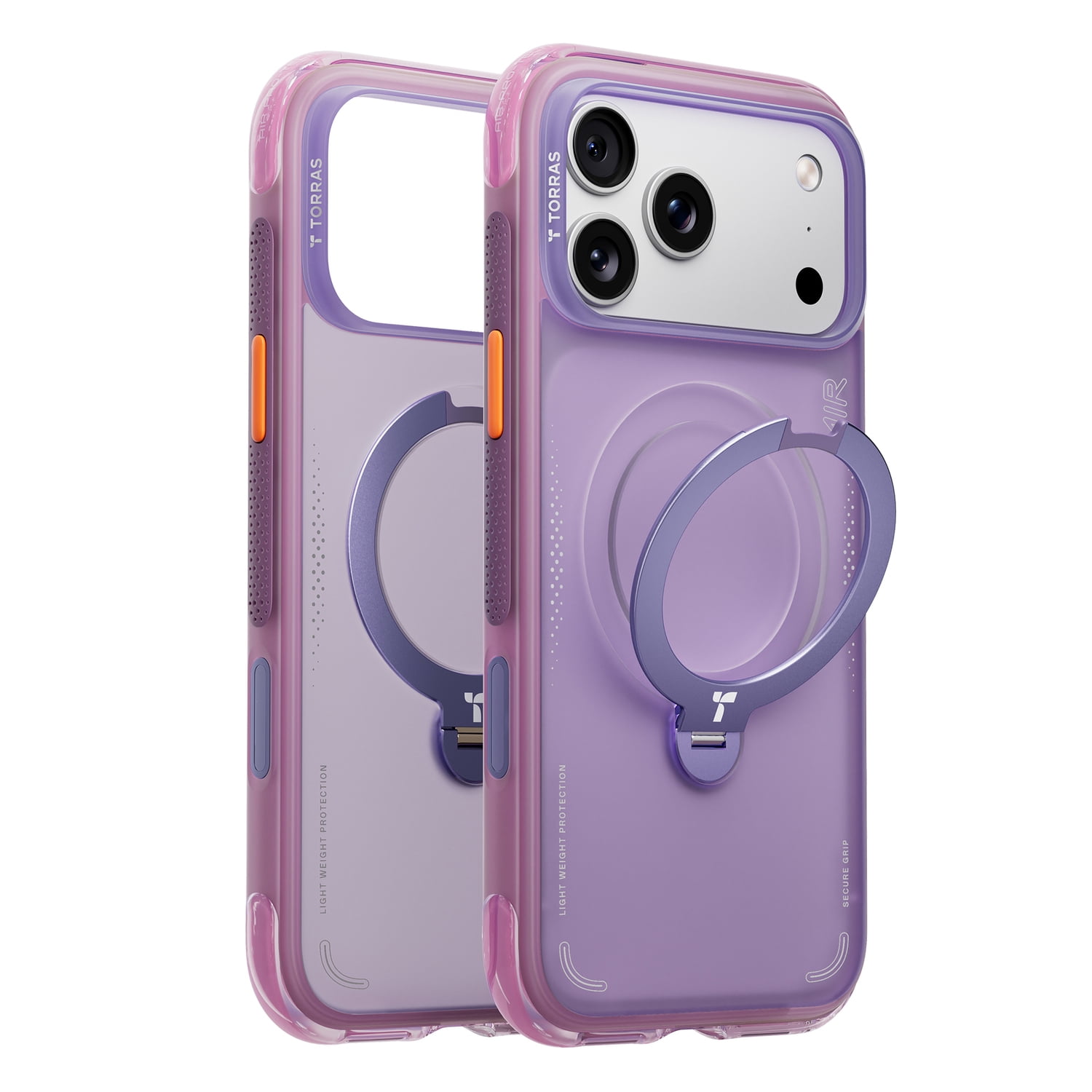 TORRAS iPhone 17 Pro Ostand Spin Air Case , Aurora Purple