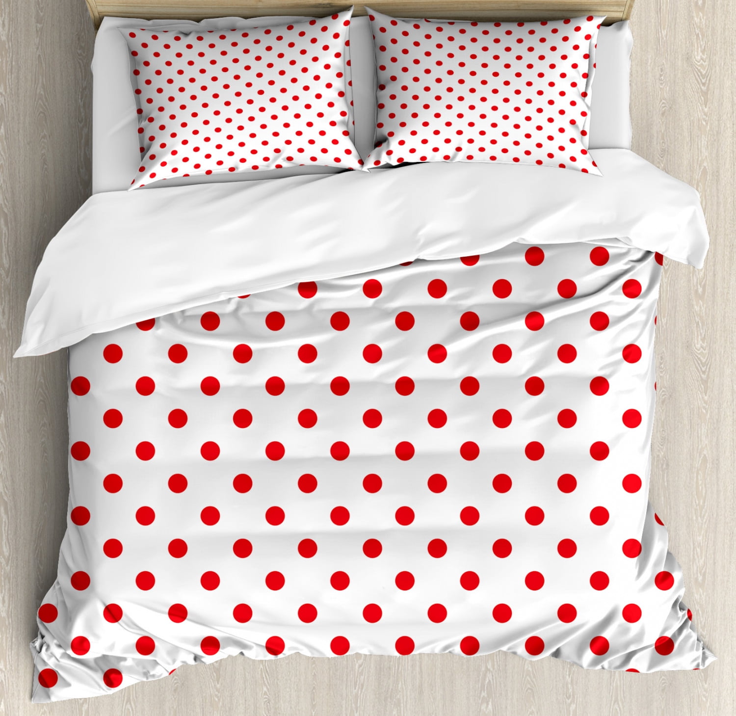 Red Queen Size Duvet Cover Set, Red Pattern Duvet Cover