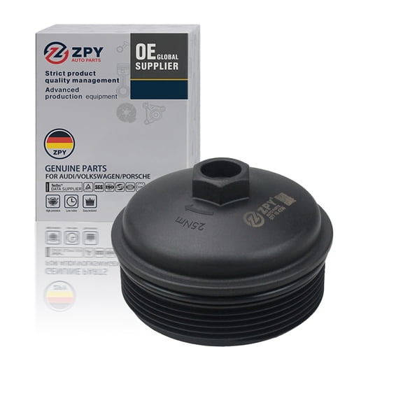 Oil Filter Housing Cap Assembly For Audi A6 Quattro 2005-2006 A8 Quattro 2004-2006 Allroad Quattro 2003-2005 S4 2004-2009 & Volkswagen Phaeton 2004-2006, 4.2L, # 077115433B