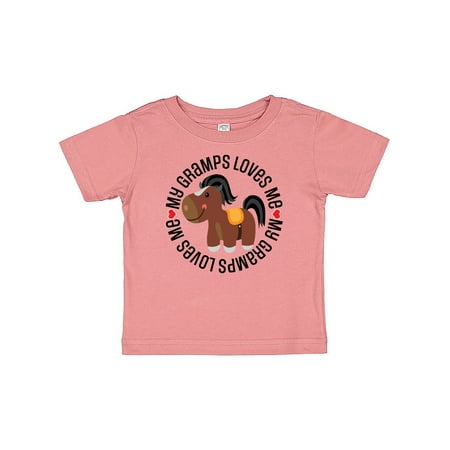 

Inktastic My Gramps Loves Me Childs Horse Gift Baby Boy or Baby Girl T-Shirt