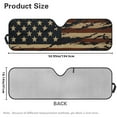 thumbnail image 5 of Jeiento Gray Flag Windshield Sun Shade,American Flag Car Sun Shade for Rubicon Sahara TJ JK JKU 2 Door & 4 Door, UV Rays Blocker Sun Visor Shade Keep Vehicle Cool, 5 of 6