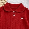 thumbnail image 4 of Mifsaly Girls Pullover Sweater Peter Pan Collar Long Sleeve Cable Knit Sweaters Cozy Preppy Knitwear Fall Winter School Uniforms, 4 of 7