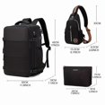 thumbnail image 3 of Multifunctional Travel Backpack, Airline Approved Waterproof Casual Daypack, Carry On 15.6inch Laptop Schoolbag, Backpack With Chest Bag Or Small Bag, 3 of 5
