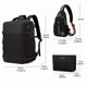 thumbnail image 3 of Multifunctional Travel Backpack, Airline Approved Waterproof Casual Daypack, Carry On 15.6inch Laptop Schoolbag, Backpack With Chest Bag Or Small Bag, 3 of 5