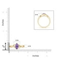 thumbnail image 4 of ANGARA Natural Criss-Cross Marquise Amethyst Solitaire Ring with Diamonds in 14K Yellow Gold for Women (Size-8x4mm) | February Birthstone, Anniversary, Jewelry Gift for Women | Natural Amethyst Ring, 4 of 8