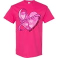 thumbnail image 3 of Inktastic Breast Cancer Awareness Pink Ribbon Around Heart T-Shirt, 3 of 5