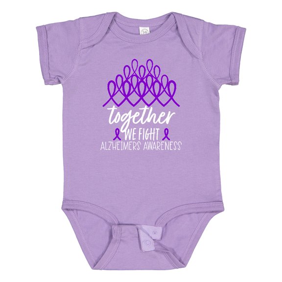 Inktastic Together, We Fight Alzheimers Awareness Boys or Girls Baby Bodysuit