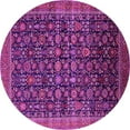 thumbnail image 1 of Ahgly Company Indoor Round Oriental Pink Traditional Area Rugs, 6' Round, 1 of 4