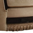 thumbnail image 2 of Curved Design Loveseat with Scalloped Backrest and Crown Top, Beige, 2 of 5