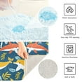 thumbnail image 4 of Toilet Rug Set Non-Slip Bathroom Rugs Soft Plush Machine Washable Contour Bath Mat Dolphin with Seaweed 24x20/24x16, 4 of 9