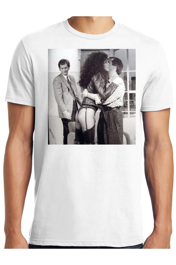 Big and Tall David Letterman Backstage Checking Out Cher's Butt