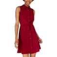 thumbnail image 1 of Be Bop Robe Chemise à Nouer pour Femmes, Rouge, Petit, 1 of 2
