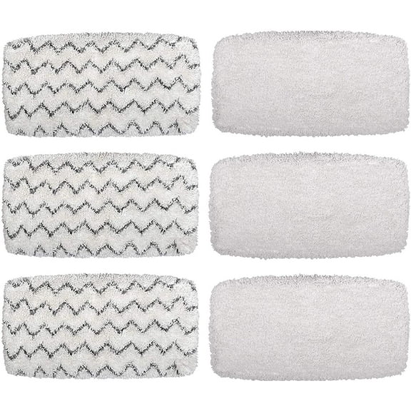 6 Pack Replacement Pads for Bissell PowerFresh Steam Mop 2747A,1252,1132,1543,1632,1652,Steam Mop Pads for Hard Floor
