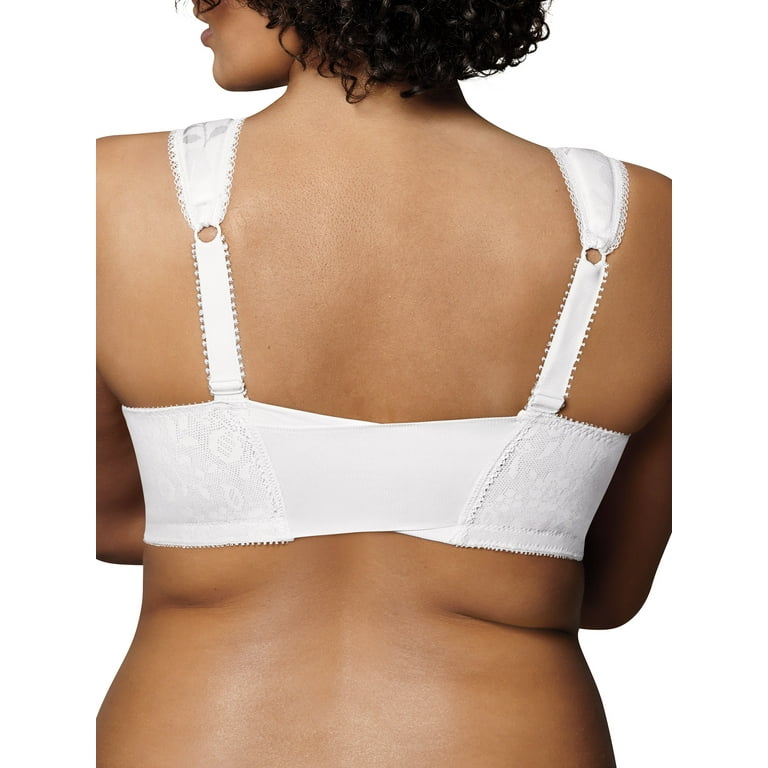 Playtex 18 Hour Supportive Flexible Back Front-Close Wireless Bra White  40DD Women's