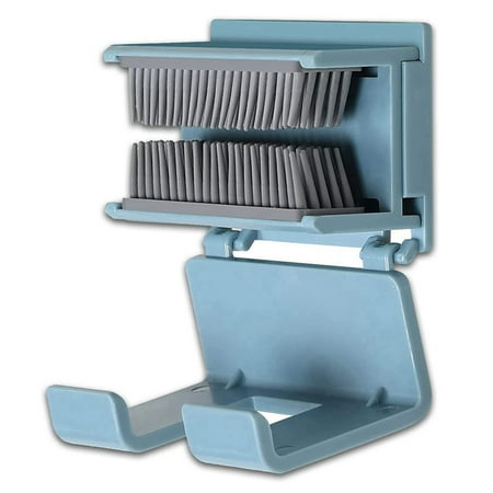 

Shower Hair Catcher Wall - Reusable Hair Catcher Shower Drain 2 in 1 Detachable Hair Trap Hair Blue