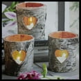 thumbnail image 3 of Northlight Gray and White LED Lighted Flickering Rustic Birch Candles Canvas Wall Art 12" x 12", 3 of 5