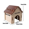 thumbnail image 3 of Natural Wood Hamster House Maze Multi-Chamber Hideout and Removable Platform, Wooden Small Animal Habitat Hideaway for Hamsters and Gerbils(4.7Inch,C), 3 of 6
