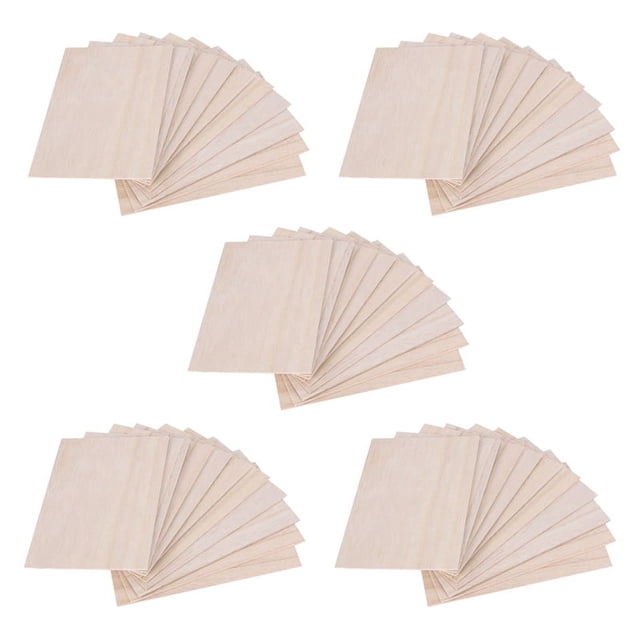 50 Piezas de Láminas de Madera de Balsa Placa de Madera 150X100X2mm para Casa Modelo DIY