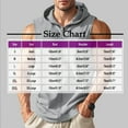 thumbnail image 3 of ZCFZJW Men's Workout Hooded Tank Tops Lightweight Full Zip Up Sleeveless Gym Shirts Muscle Cut Off T Shirt Bodybuilding Hoodies Gray XXL, 3 of 8