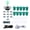 Green, variant on Riousery 822B Single DIY Arcade Joystick Accessory Kit, PC Console Controller Replacement Parts (9.06 inches / 23 cm) Green
