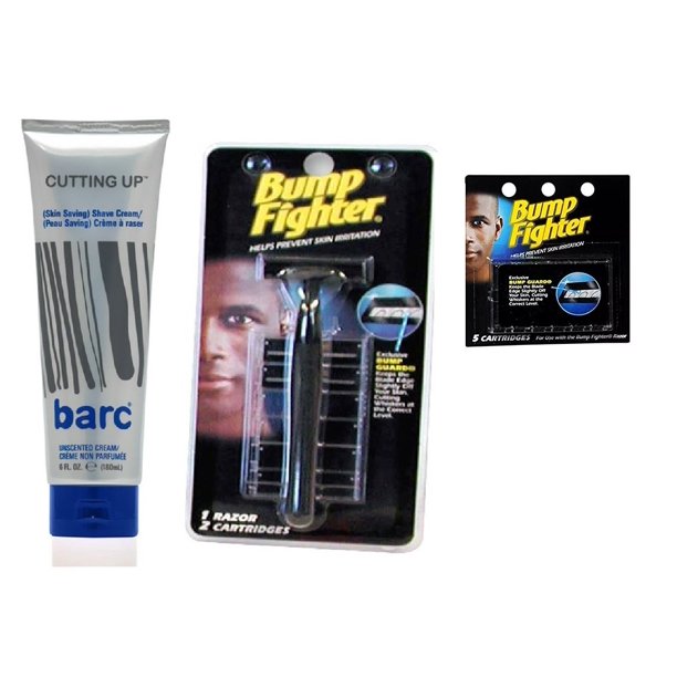 Barc Cutting Up, Unscented Shave Cream, 6 Oz + Bump Fighter Razor for