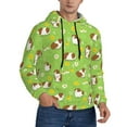 thumbnail image 2 of Lsque Guinea Pigs Pattern Casual Men's Hoodie,Hooded Sweatshirt with Kangaroo Pocket,Pullover Hoodie-Small, 2 of 7