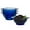 Blue Bowl 4 pcs, variant on STP GOODS Borosilicate Glass Soup and Salad Bowl with Handles Set of 4 pcs 5.3" (13.5 cm) Service for 4 Stackable Dessert Bowls 15 fl oz (450 ml) Glass Cereal Bowl Set, Green
