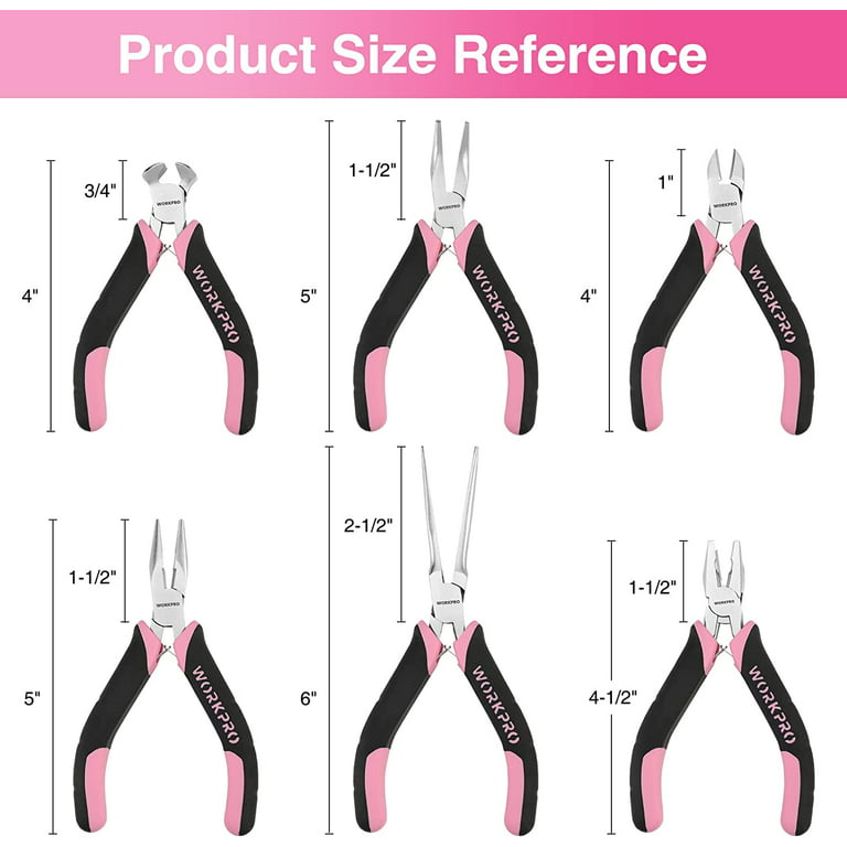 WORKPRO 7PC Mini Pliers Jewelry Plier Set Diagnoal Pliers for Jewelry -  Price history & Review, AliExpress Seller - WORKPRO Official Store