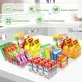 thumbnail image 2 of fafa-Clear Pantry Organizer Storage Bins 4 Pack Plastic Removable Snack Organizer Pantry Organization Storage Racks with Removable Dividers, Perfect for Snacks, Packets, Spices, Kitchen, Cabinets, 2 of 4