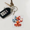 thumbnail image 4 of Patriotic Vizsla 4th of July Independence Paws Acrylic Keychain Vizslas Dog Lover Gifts Idea Collar Charm Tag Keyring - 02010, 4 of 5