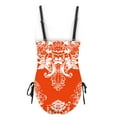 thumbnail image 6 of Savings up to 30% off Ladies Fashion Multicolor Pattern Print Bikini Back Cutout Sling Women Piece One-Piece Swimsuit Orange, 2XL, 6 of 6