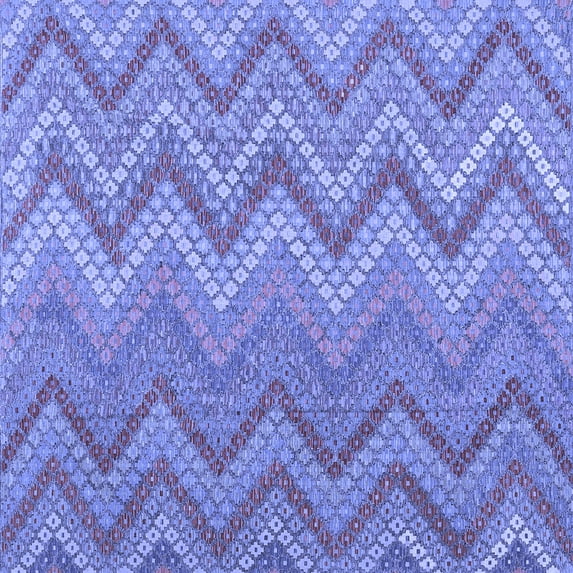 Ahgly Company Indoor Square Southwestern Blue Country Area Rugs, 4' Square