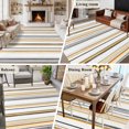 thumbnail image 6 of Orange Gray 8'x10' Area Rug for Living Room, Modern Striped Minimalist Stripes Washable Non-Slip Large Carpet for Bedroom Dining Room, Non-Shedding Soft Accent Rug for Kitchen, 6 of 9