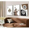 thumbnail image 2 of Trendy Leopard Prints Canvas Wall Art Cheetah Aesthetic Pictures Funky Preppy Lucky 8 Ball Posters Eclectic Ace Painting Wall Decor for Girls Room Apartment Dorm Unframed, 2 of 6
