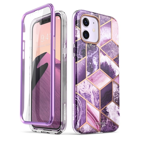 i-Blason Cosmo Series Case for iPhone 12 Mini (2020 Release), Slim Full-Body Stylish Protective iPhone 12 Mini Case with Built-in Screen Protector, Ameth, 5.4"