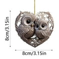 thumbnail image 2 of 2D Acrylic Hanging Pendant Featuring Adorable Owl Artwork Ideal For Home Wall And Party Display, 2 of 5
