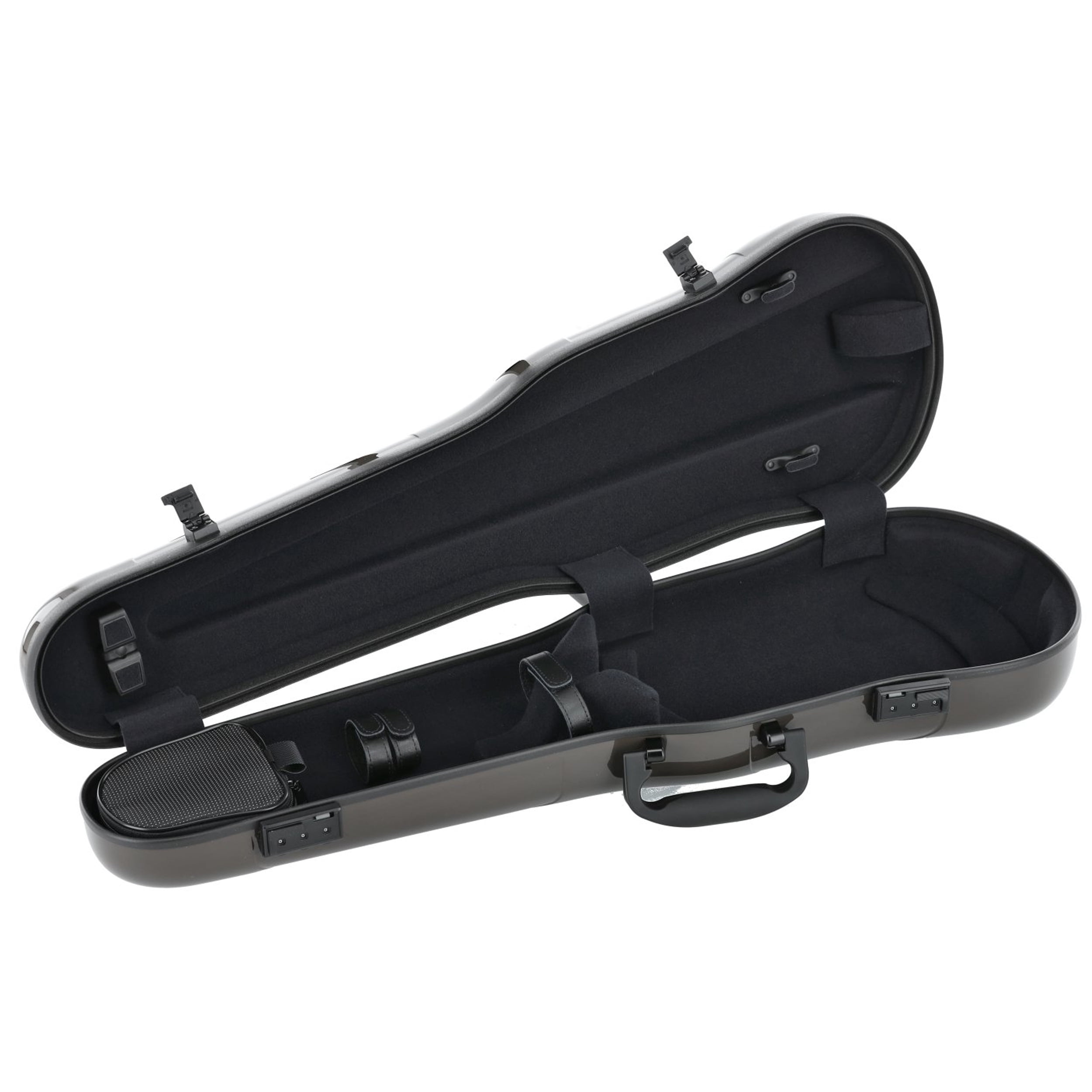 GEWA Violin Case, Air 1.7, Shaped, 4/4, Brown/Black, High Gloss, w/Subway Handle