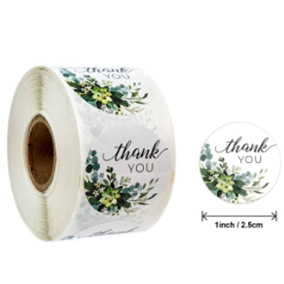 CCOCC 500 Pcs Thank You Stickers,Adhesive Thank You Stickers Small Business,Sticker Labels for DIY Gift Packaging Stationery,Flower 1"