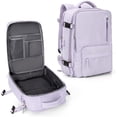 thumbnail image 1 of Maleta para Avión Cabina Equipaje de Mano 47x33x22 Mochila de Senderismo Mochila Impermeable para Portátil con Cargador USB(violeta claro）, 1 of 1