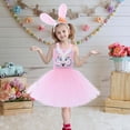 thumbnail image 2 of TrendOFT Easter Dresses For Girls Tutu Cute Bunnty Dresses Costume Rabbit Headband Party Gown Celebration Performance Outfits Pink 7-8 Years, 2 of 9